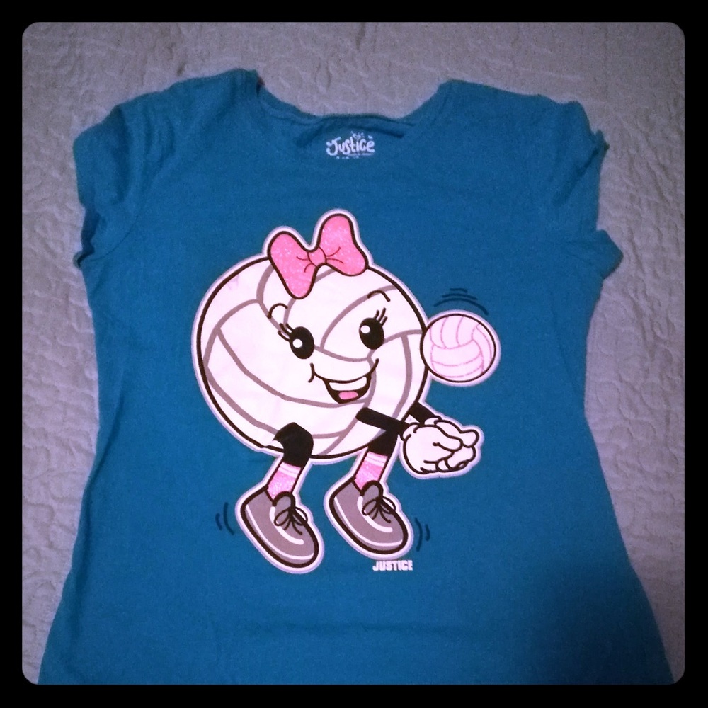 Justice volleyball tee
